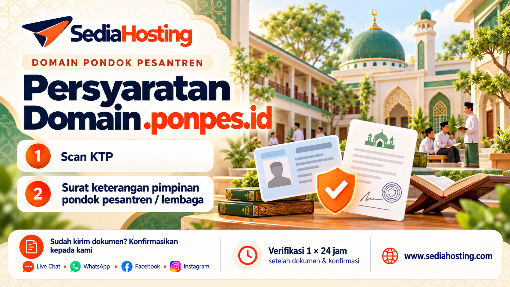 Persyaratan Domain ponpes.id